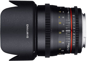 Samyang 50mm T1.5 VDSLR UMC II lens, Nikon F mount.