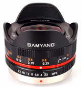 Samyang 7.5mm f3.5 Fisheye UMC II - MFT - Black - additional product view