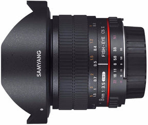 Samyang 8mm f/3.5 Fisheye UMC II lens, Canon EF mount.