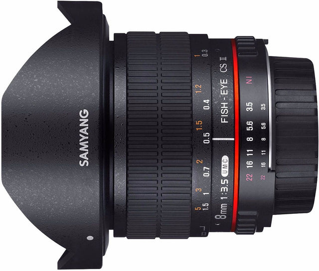 Samyang 8mm f/3.5 Fisheye UMC II lens, Nikon F mount.