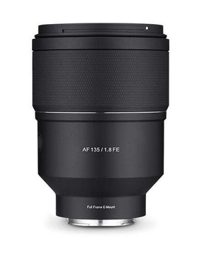 Samyang AF 135mm f1.8 UMC II lens with Sony FE mount, full frame.