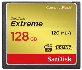 SanDisk Extreme CompactFlash 120MB/s 128GB memory card