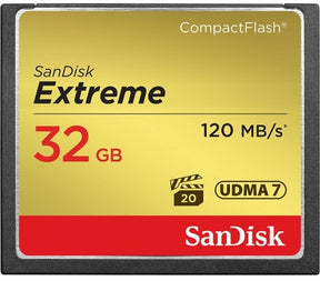 SanDisk Extreme CompactFlash 120MB/s 32GB memory card