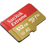 SanDisk Extreme MicroSDXC 512GB 100MB/s R, 60MB/s W, V30 Memory Card + Adapter - additional product view
