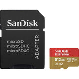 SanDisk Extreme MicroSDXC 512GB 100MB/s R, 60MB/s W, V30 Memory Card + Adapter - additional product view