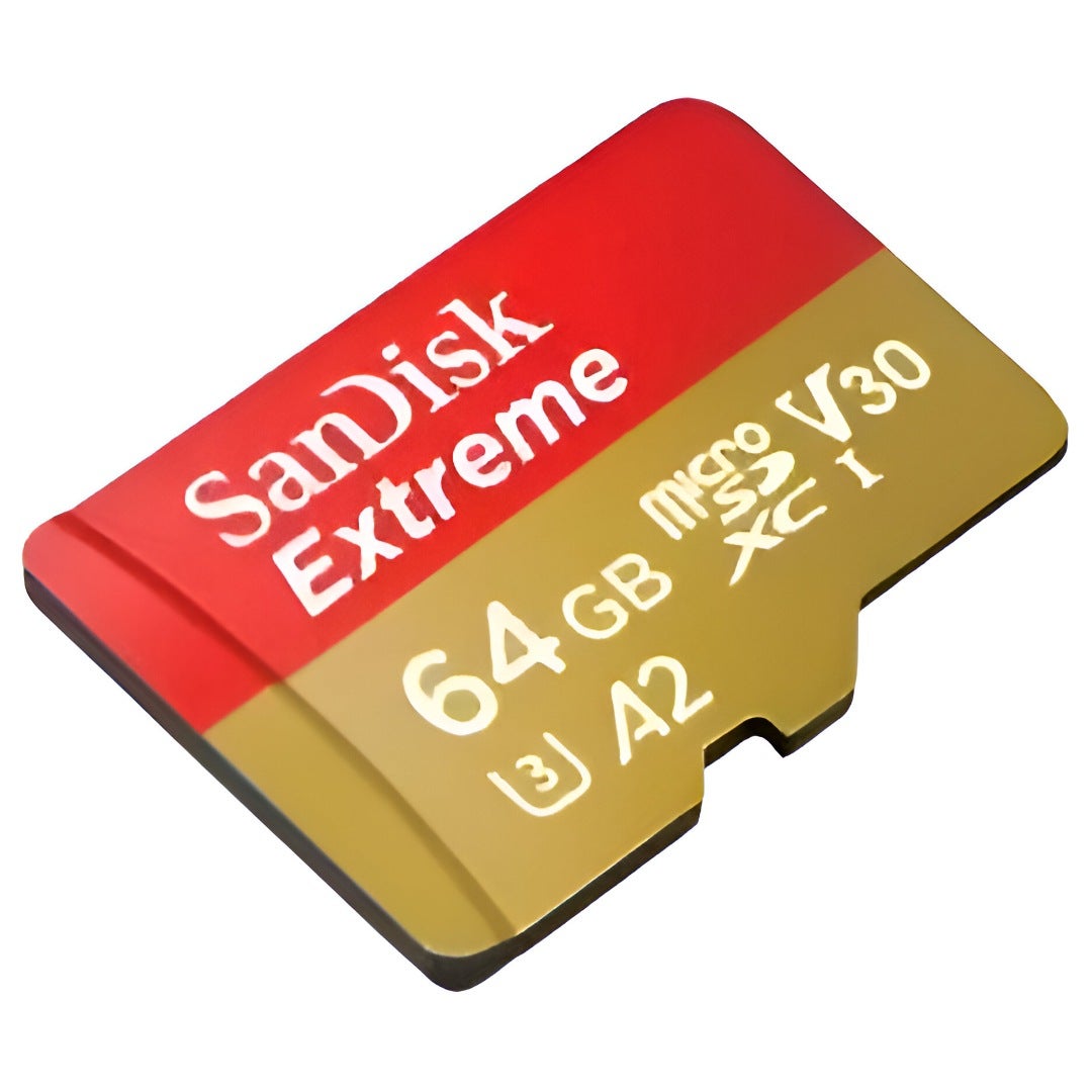 SanDisk Extreme MicroSDXC 64GB 100MB/s R, 60MB/s W, V30 Memory Card + Adapter - additional product view