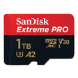 SanDisk Extreme Pro MicroSDXC 1TB memory card with adapter.
