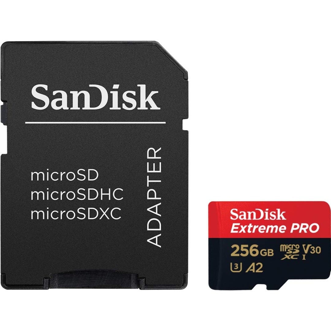 SanDisk Extreme Pro MicroSDXC 256GB 200MB/s R, 140MB/s W, V30 Memory Card + Adapter - additional product view