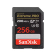 SanDisk Extreme Pro SDXC 256GB memory card.