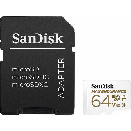 SanDisk MAX ENDURANCE 64GB microSD R100 W40 Memory Card + Adapter - additional product view