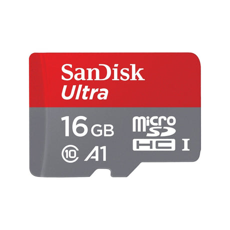 SanDisk Ultra microSDHC UHS-I A1 32GB memory card.