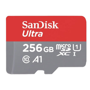 SanDisk Ultra MicroSDXC 256GB memory card.