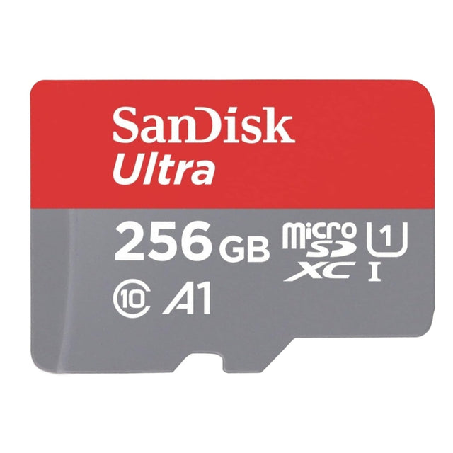 SanDisk Ultra MicroSDXC 256GB memory card.