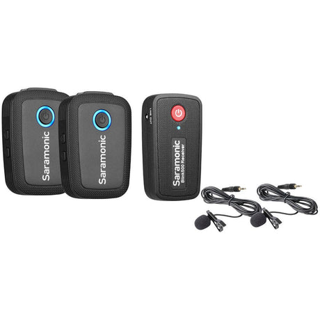Saramonic Blink 500 B2 2-person wireless omni lavalier microphone system.