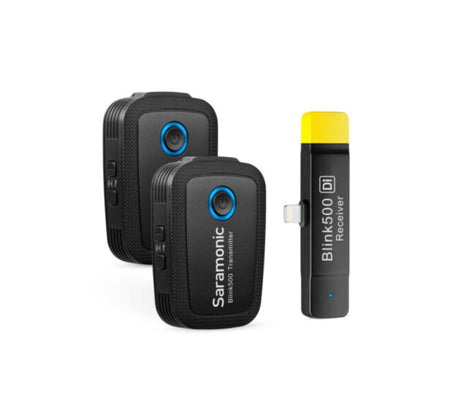 Saramonic Blink 500 B4 2-person wireless omni lavalier microphone system for Lightning iOS.