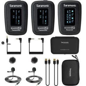 Saramonic Blink 500 Pro B2 2-Person Wireless Omni Lav Microphone System in black