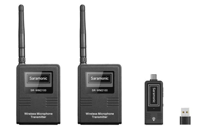 Saramonic SR-WM2100-U2 2.4G dual wireless lavalier microphone system, USB-C