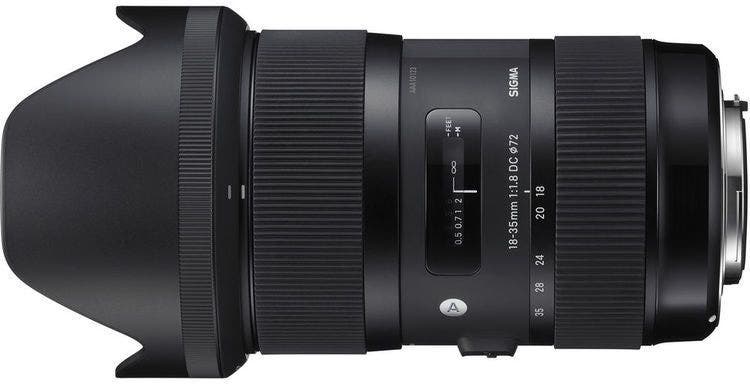 Sigma 18-35mm f/1.8 DC HSM Art Series lens, Sigma SA mount