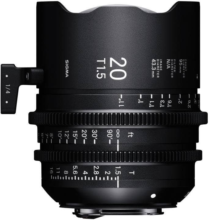 Sigma 20mm T1.5 CINE cine prime lens, PL mount