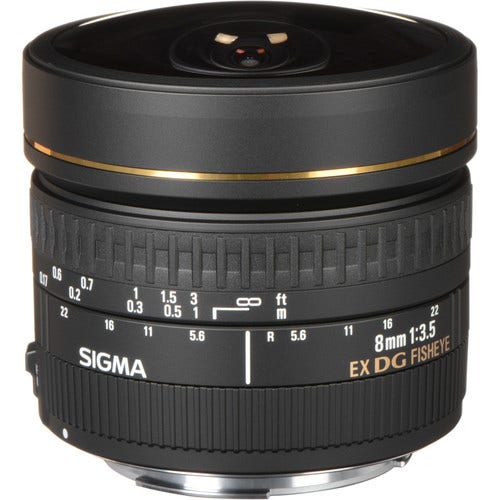 Sigma 8mm f/3.5 EX DG Circular Fisheye Lens - Nikon - additional product view