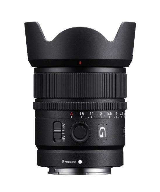 Sony 15mm f/1.4 G wide angle prime lens.