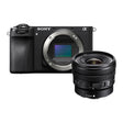 Sony A6700 mirrorless camera in black with Sony 10-20mm f/4 G lens