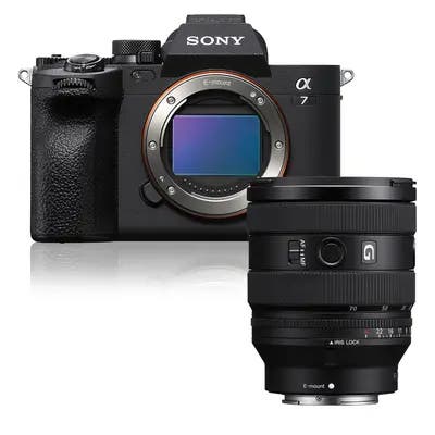 Sony A7 IV body with 20-70mm f/4 G lens compact system camera