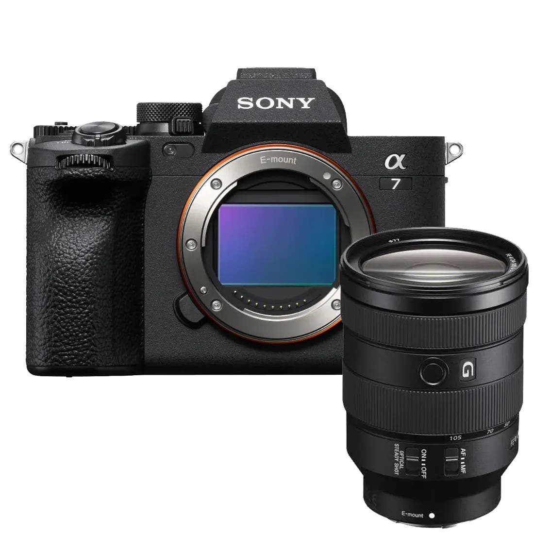Sony A7 IV with 24-105mm f/4 G OSS standard zoom lens compact camera system