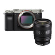Sony A7C Mark II mirrorless camera in silver with FE 24-50mm f/2.8G lens