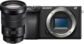 Sony Alpha A6400 black body with 18-105mm f/4 G lens compact system camera