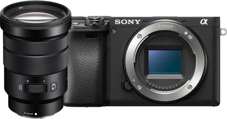 Sony Alpha A6400 black body with 18-105mm f/4 G lens compact system camera