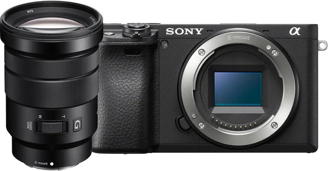 Sony Alpha A6400 black body with 18-105mm f/4 G lens compact system camera