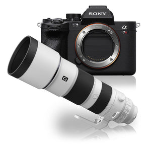 Sony Alpha A7R V body with 200-600mm f/5.6-6.3 G OSS lens compact system camera