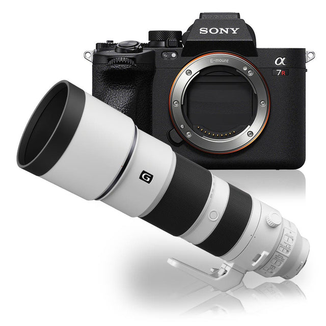 Sony Alpha A7R V body with 200-600mm f/5.6-6.3 G OSS lens compact system camera