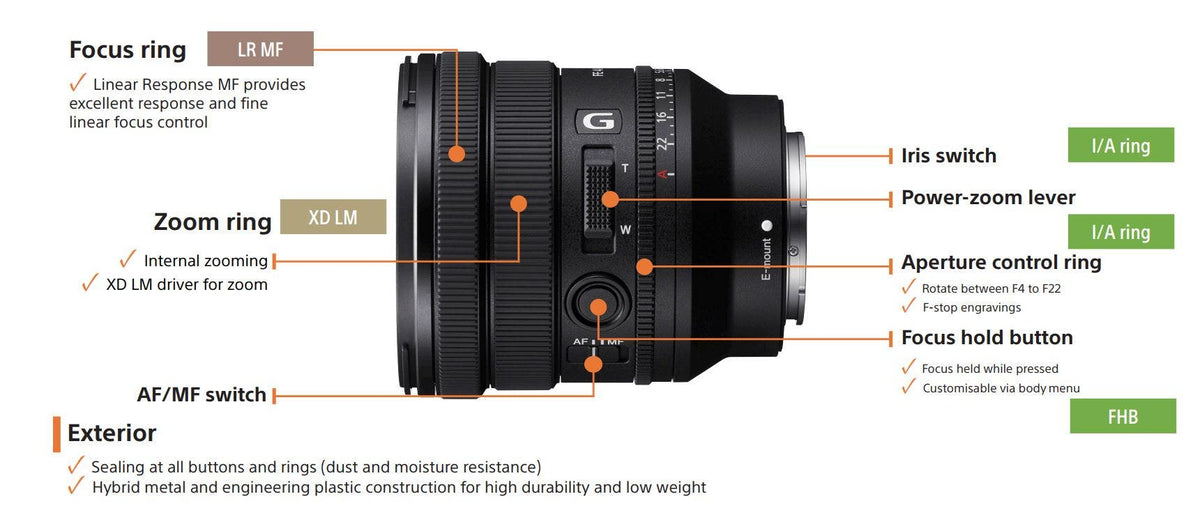Sony FE 16-35mm f/4 PZ G Lens - additional product view