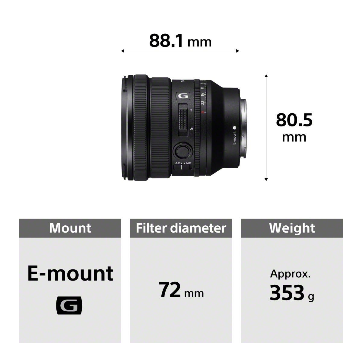 Sony FE 16-35mm f/4 PZ G Lens - additional product view