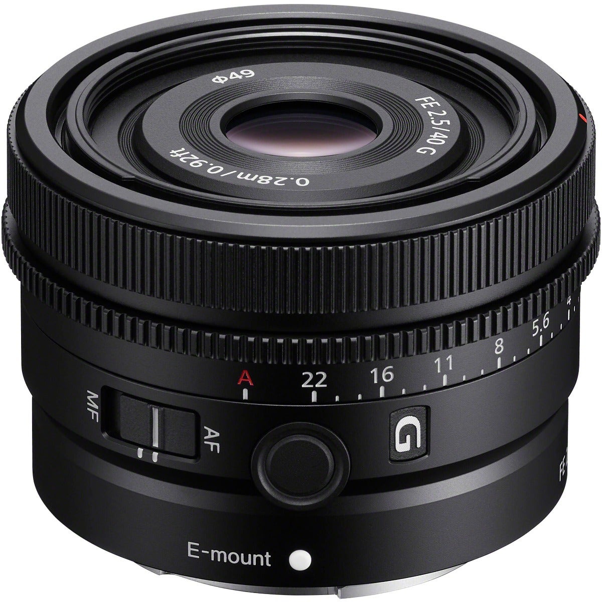 Sony FE 40mm f/2.5 G full frame standard prime lens