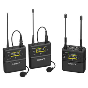 Sony UWP-D27CE42 2 person camera mount wireless omni lavalier microphone system