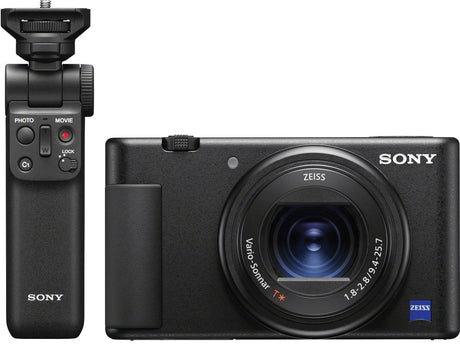 Sony ZV-1 digital vlog camera with Bluetooth grip