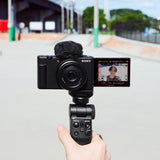 Sony ZV-1F Black Digital Vlog Camera w/Sony GPVPT2BT Bluetooth Shooting Grip-Black - additional product view