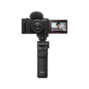 Sony ZV-1F Black digital vlog camera with Sony Bluetooth shooting grip