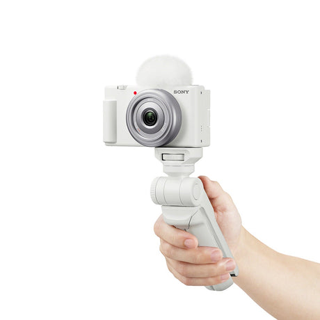 Sony ZV-1F White Digital Vlog Camera w/Sony GPVPT2BTW Bluetooth Shooting Grip-White - additional product view