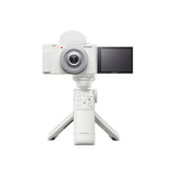 Sony ZV-1F White Digital Vlog Camera w/Sony GPVPT2BTW Bluetooth Shooting Grip-White - additional product view