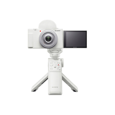 Sony ZV-1F White Digital Vlog Camera w/Sony GPVPT2BTW Bluetooth Shooting Grip-White - additional product view