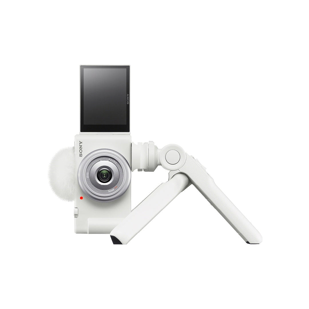 Sony ZV-1F White Digital Vlog Camera w/Sony GPVPT2BTW Bluetooth Shooting Grip-White - additional product view