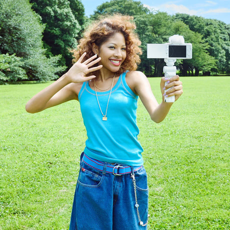 Sony ZV-1F White Digital Vlog Camera w/Sony GPVPT2BTW Bluetooth Shooting Grip-White - additional product view