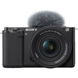 Sony ZV-E10 compact system camera in black with 16-50mm lens