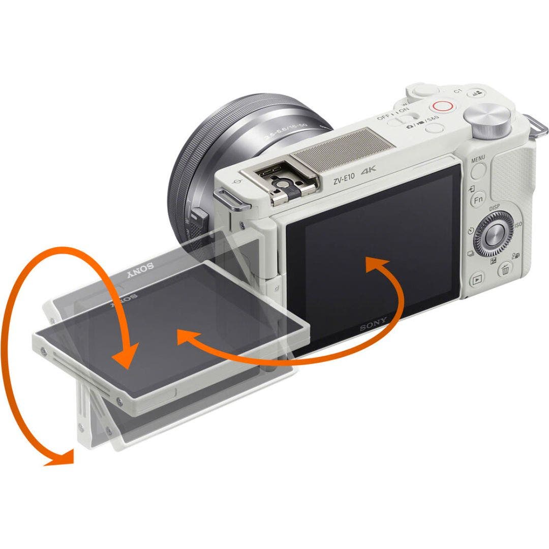 Sony ZV-E10 White with 16-50mm f/3.5-5.6 OSS II Lens Compact System Camera - additional product view