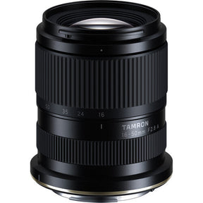 Tamron 16-50mm f/2.8 A zoom lens for Canon RF, black, with Tamron branding