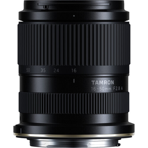 Tamron 16-50mm f/2.8 A zoom lens for Canon RF, black, with Tamron branding